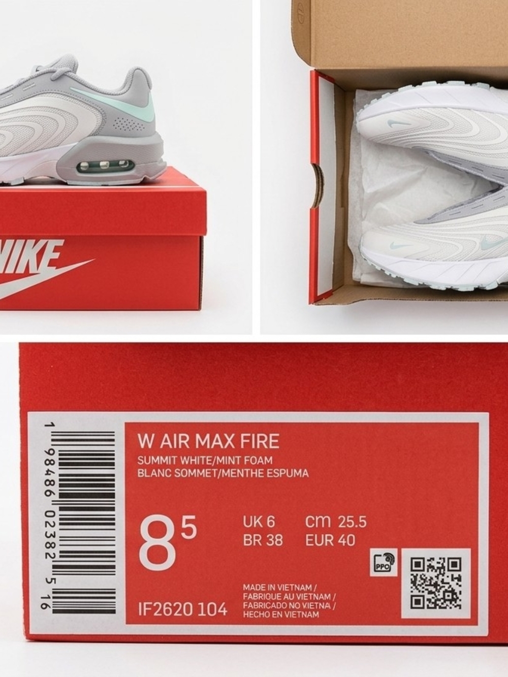 Nike W Air Max Fire - Summit White & Mint Foam